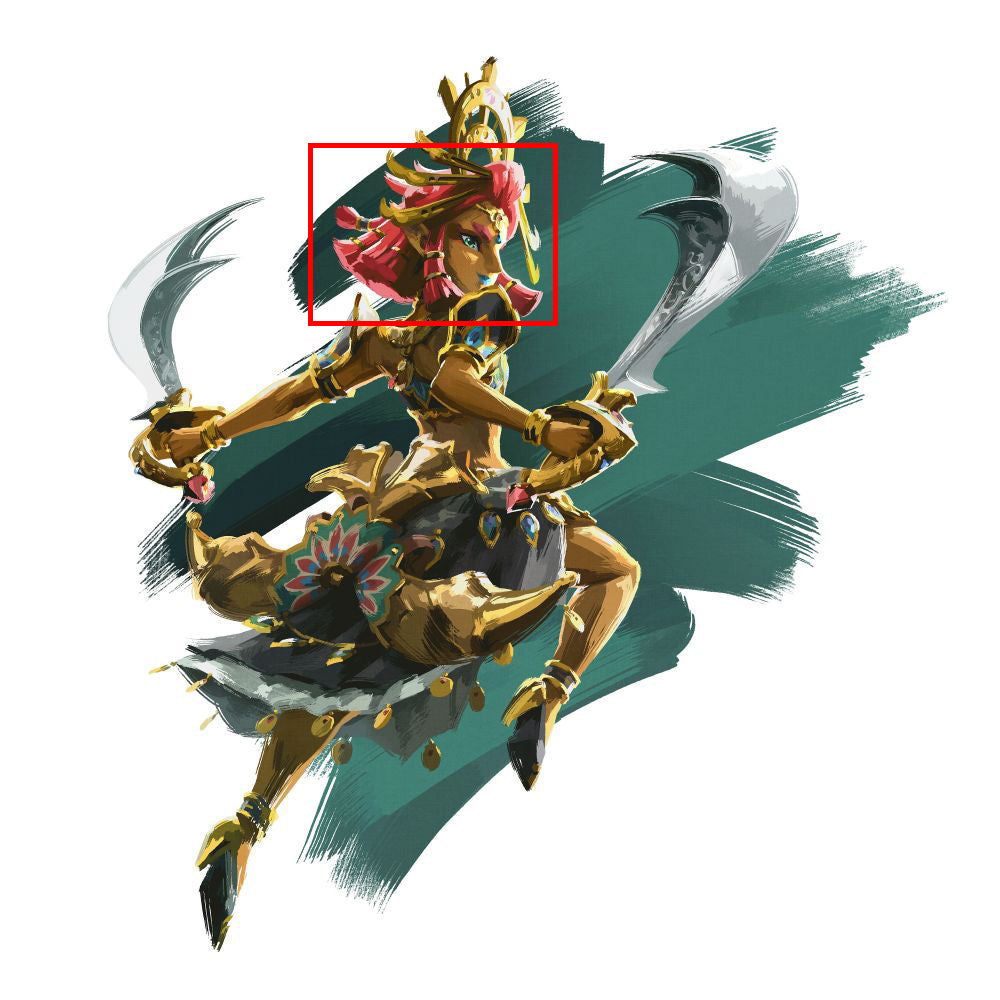 The Legend of Zelda Tears of the Kingdom Riju Red Cosplay Wig Gcosplay