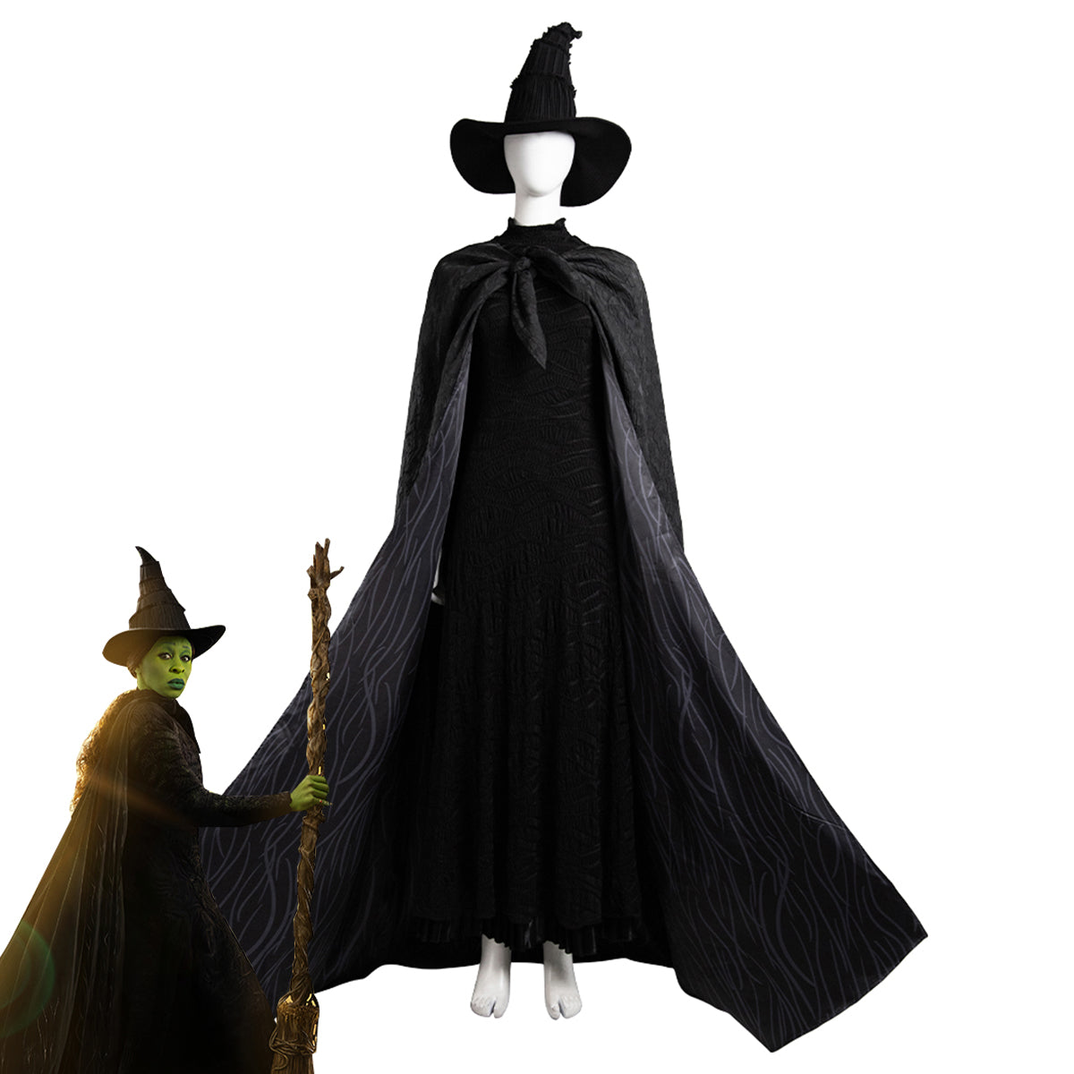 Wicked (2024) Elphaba Cosplay Costume Female / L