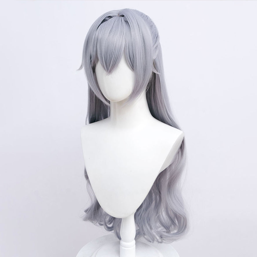 Peluca de cosplay de plata de Bronya de Honkai: Star Rail