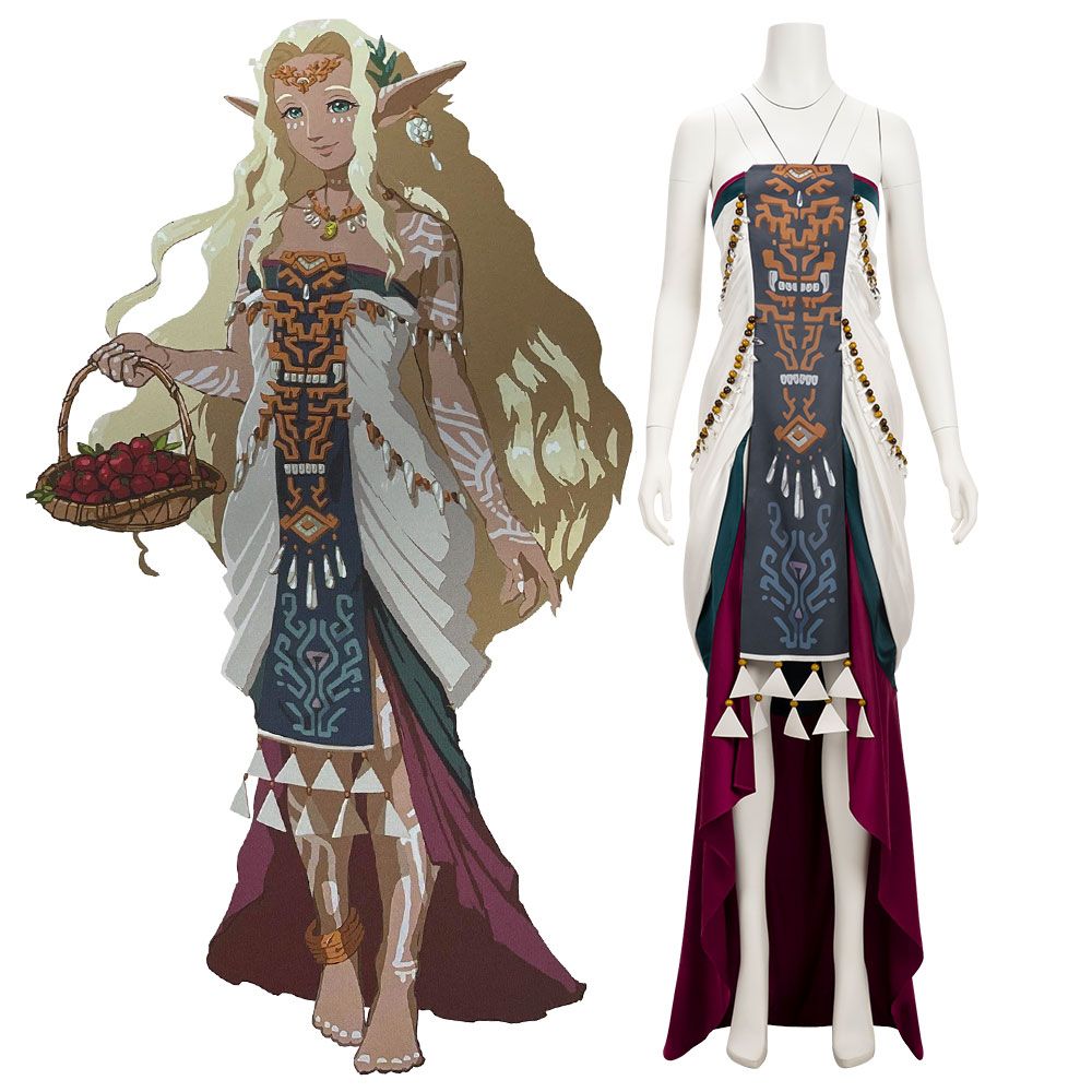 strapless open back dress The Legend of Zelda: Tears of the Kingdom Queen Sonia B Edtion Cosplay –  Gcosplay