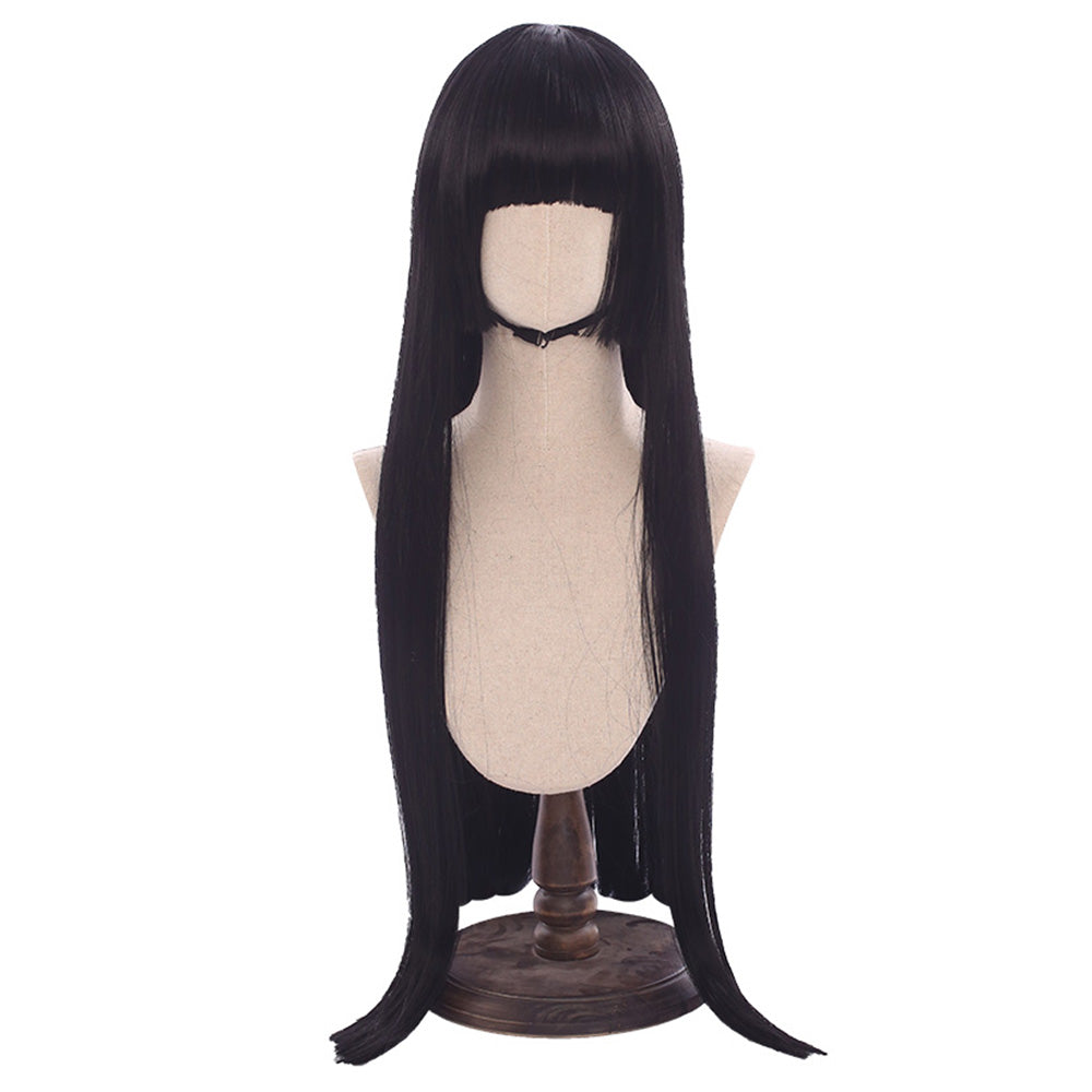 Jibaku Shounen Hanako-kun Hanako Yugi Amane JK Mujer Negro Largo Cosplay Peluca