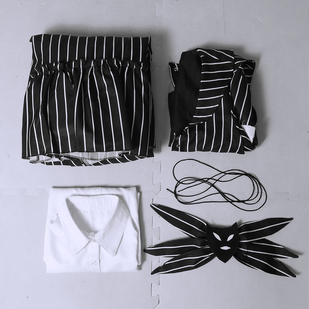 L'incubo prima di Natale femminile Jack Skellington vestito costume cosplay di Halloween