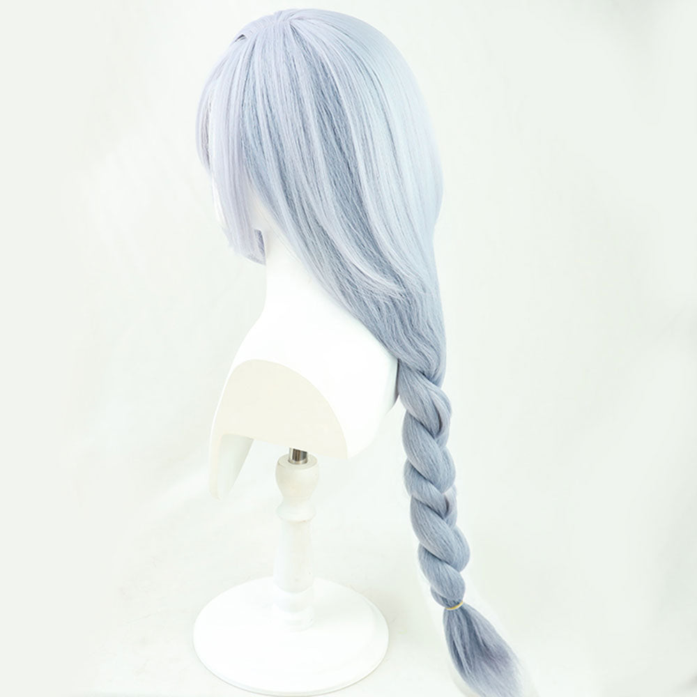 Genshin Impact Shenhe Grau Blau Cosplay Perücke