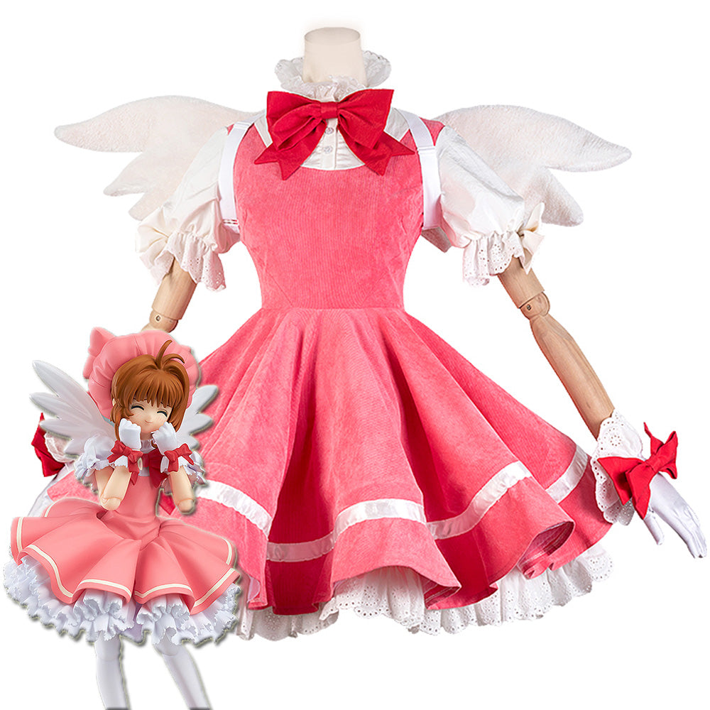 Card Captor Sakura: Clear Card Sakura Kinomoto Pinkes Kleid Cosplay Ko