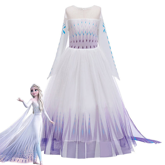 Kids Child Size Disney Frozen 2 Elsa Dress Halloween Cosplay Costume