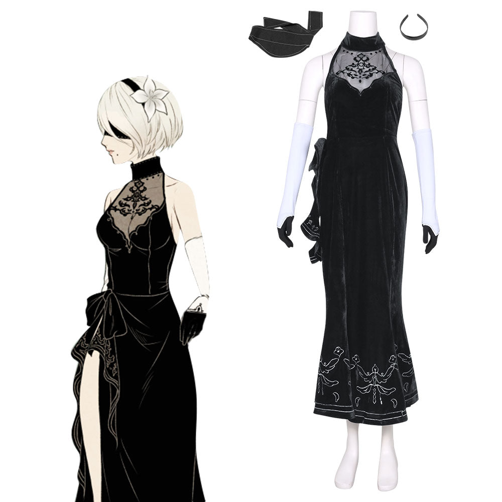 2b dress design NieR: Automata 2B YoRHa No.2 Type B Halloween Cosplay Costume Gcosplay