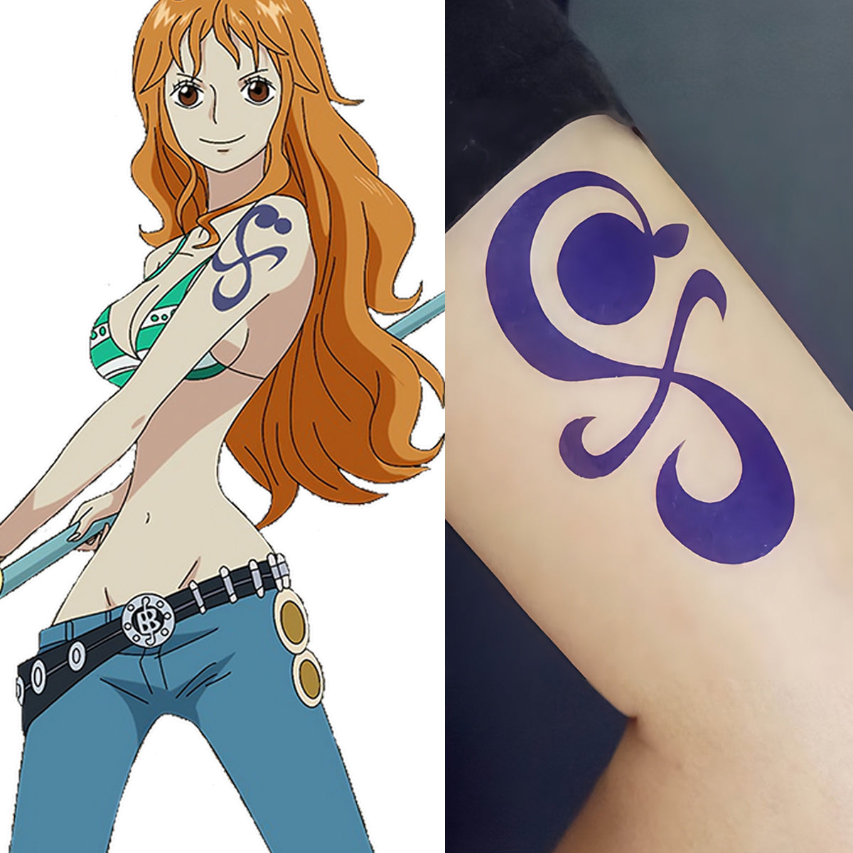 Accessoire de cosplay de tatouage Nami One Piece – Gcosplay