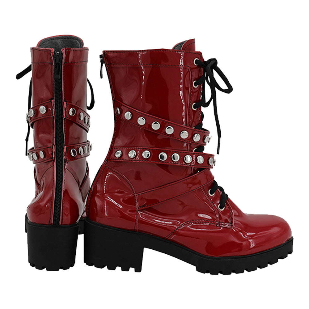 Hypnosis Mic Division Rap Battle Aimono Jushi 14th Moon Red Cosplay Boots