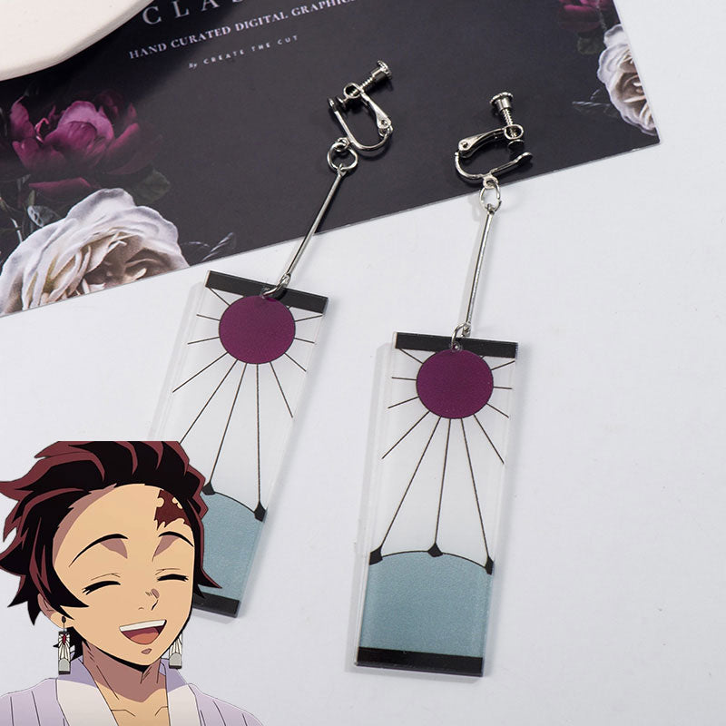 Tanjirou from Demon Slayer Kimetsu No Yaiba Kamado Earring Cosplay Accessory Prop