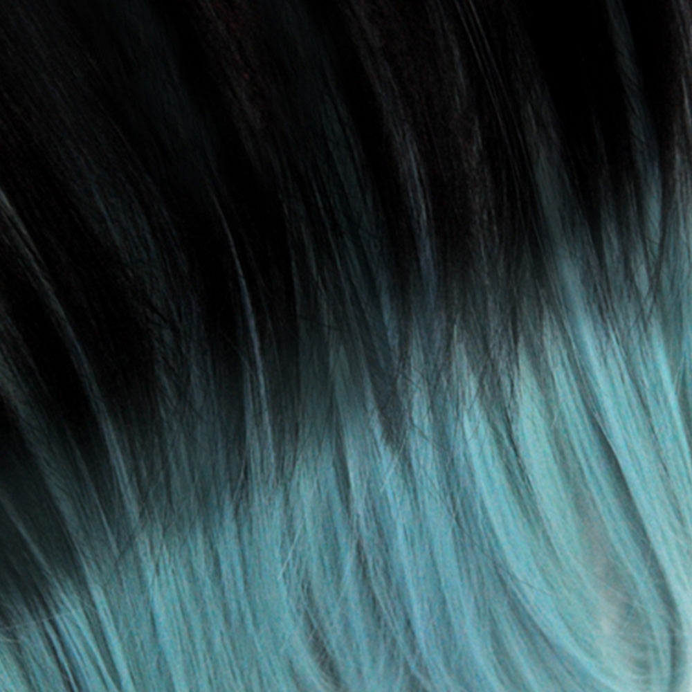 Demon Slayer: Kimetsu No Yaiba Tokitou Muichirou Muichiro Tokito Parrucca Cosplay nera verde