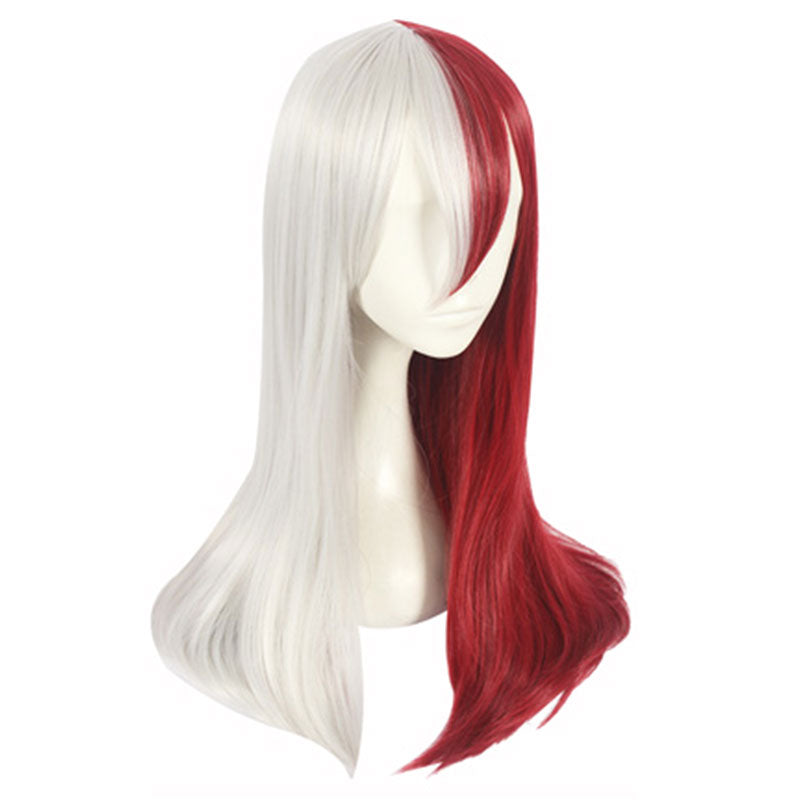 Mi héroe Academia Todoroki Shoto Cosplay peluca