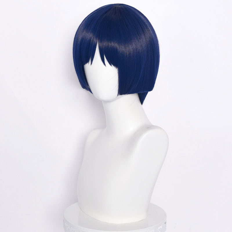 Genshin Impact Scaramouche Blue Cosplay Wig