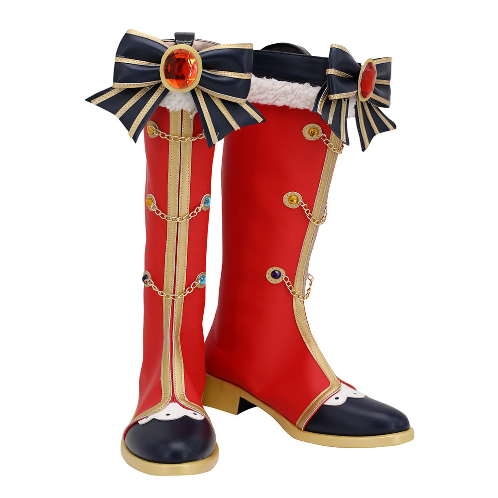BanG-Traum! Hallo HappyWorld! LĂ€cheln-Suchende! Kokoro Tsurumaki Rote Schuhe Cosplay Stiefel