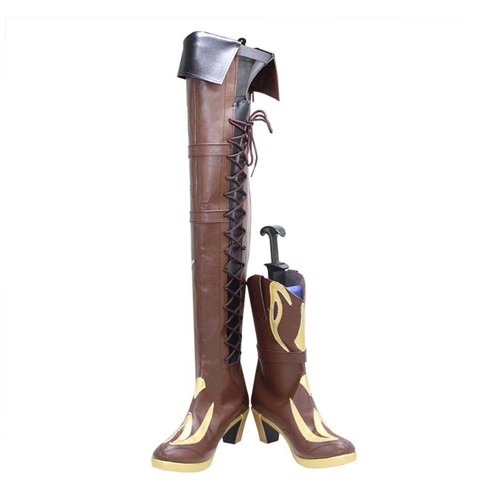 Destin Grand Ordre FGO Sabre Miyamoto Musashi Marron Chaussures Cosplay Bottes