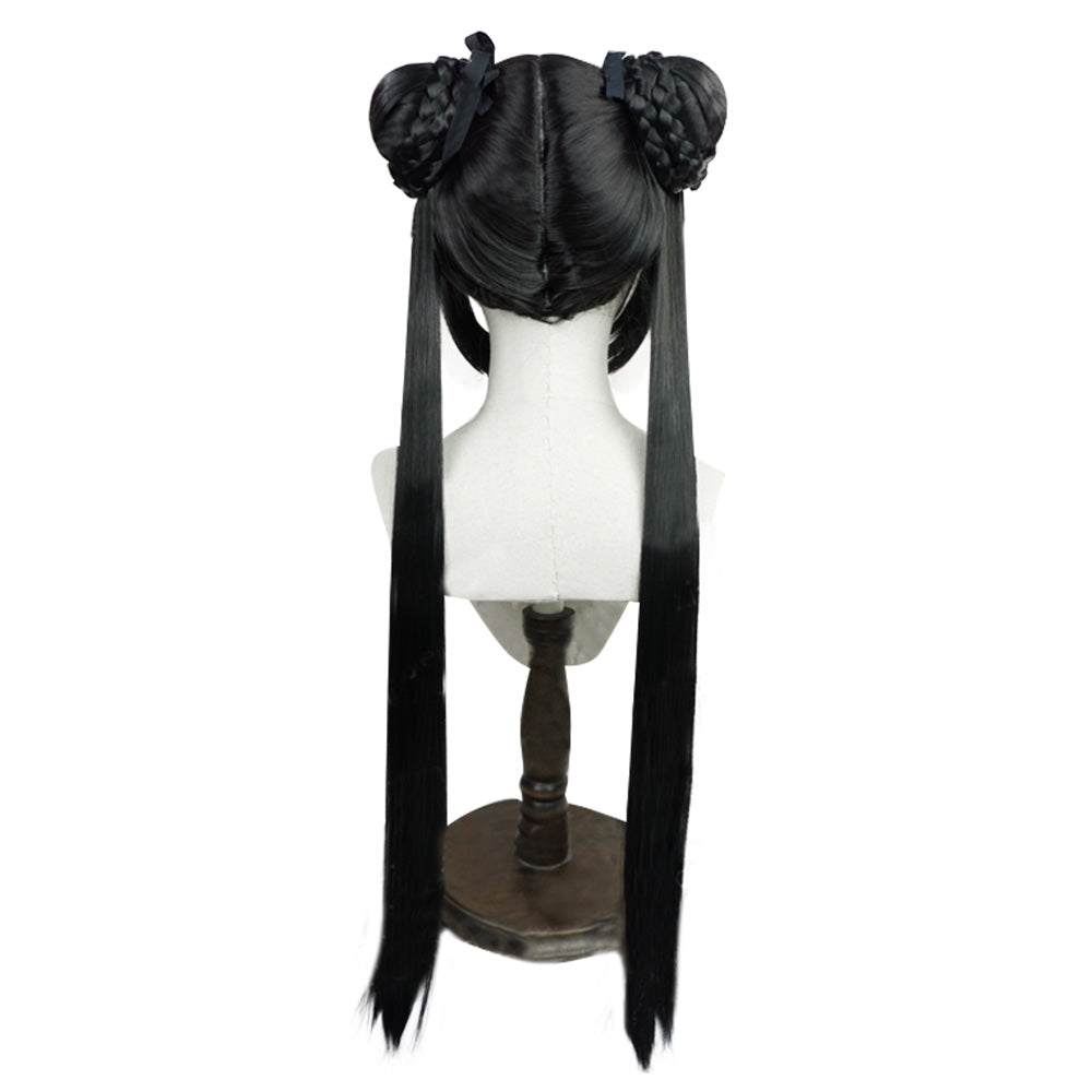 Cardcaptor Sakura Meiling Li Peluca de cosplay negra