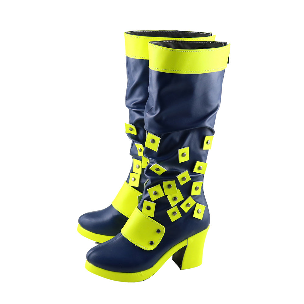 JoJo's Bizarre Adventure: Stone Ocean Jolyne Cujoh Blue Green Shoes Cosplay Boots