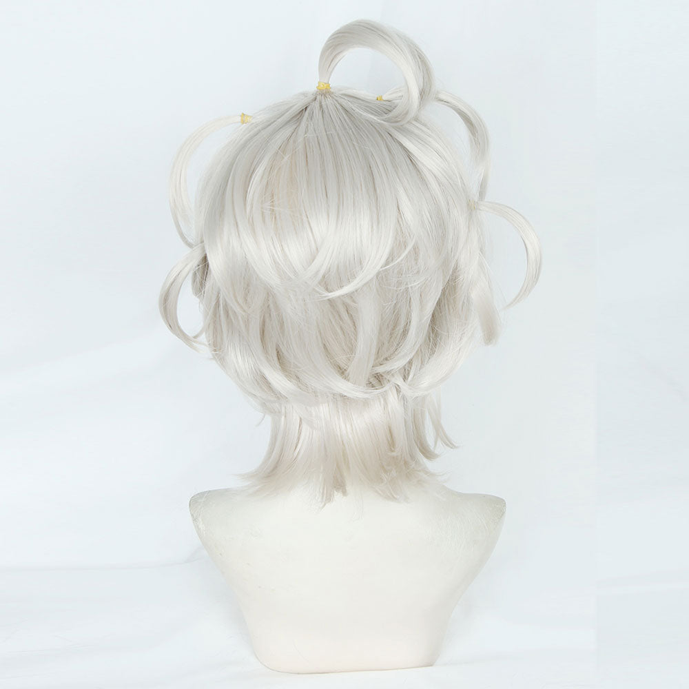 Pokemon Pokémon Sword And Shield Bede White Grey Cosplay Wig