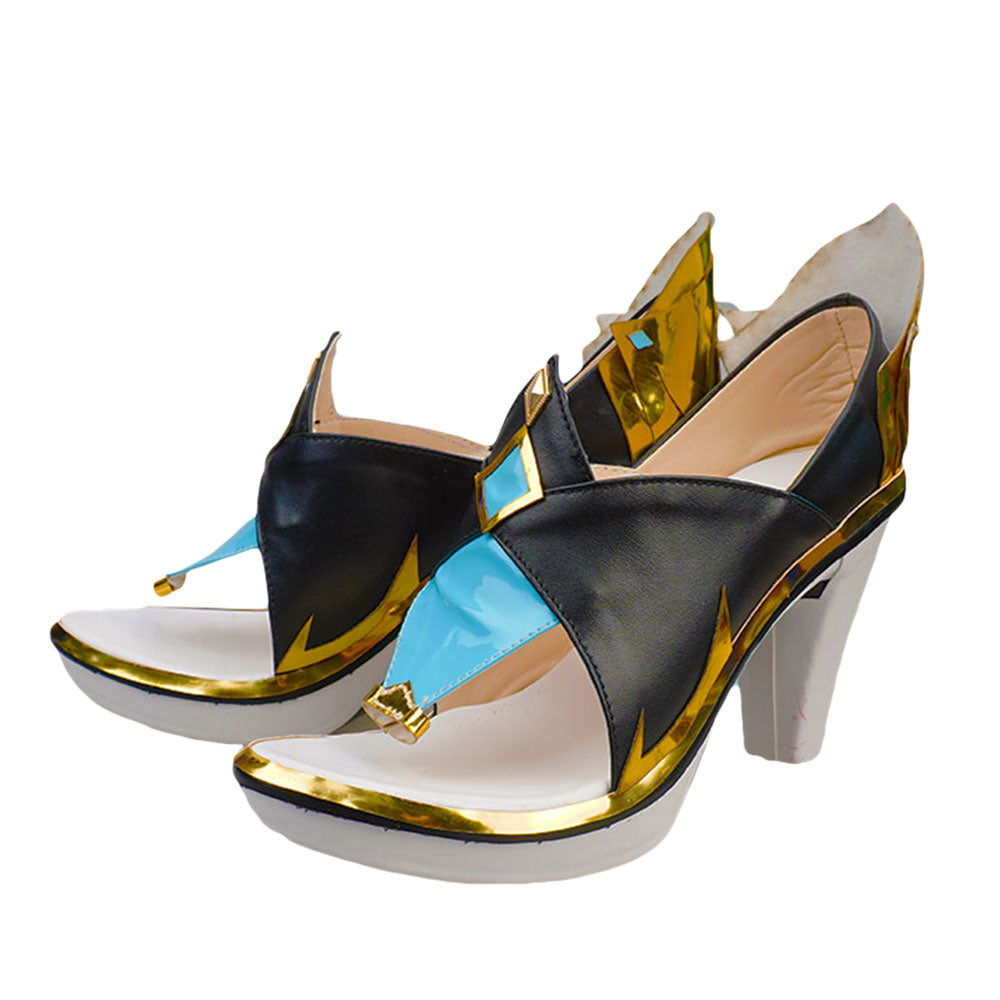 Scarpe cosplay nere Genshin Impact Shenhe