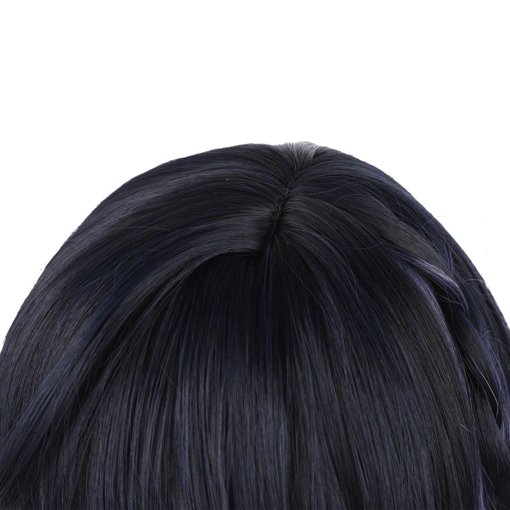 Genshin Impact Yelan schwarz lila Cosplay Perücke