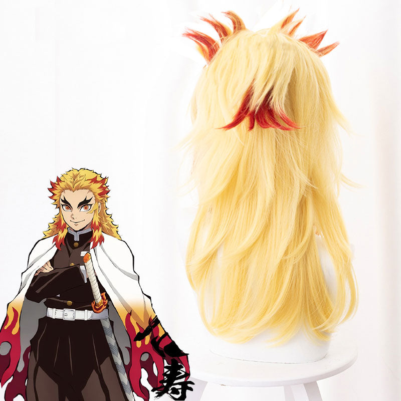 Demon Slayer: Kimetsu No Yaiba Rengoku Golden Cosplay Wig
