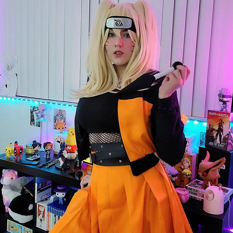 Female Naruto Uzumaki from Naruto Halloween Cosplay Costume