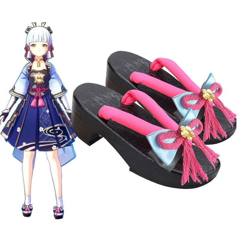 Genshin Impact Ayaka Black Cosplay Shoes