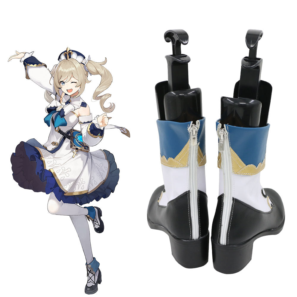 Genshin Impact Barbara White Cosplay Shoes