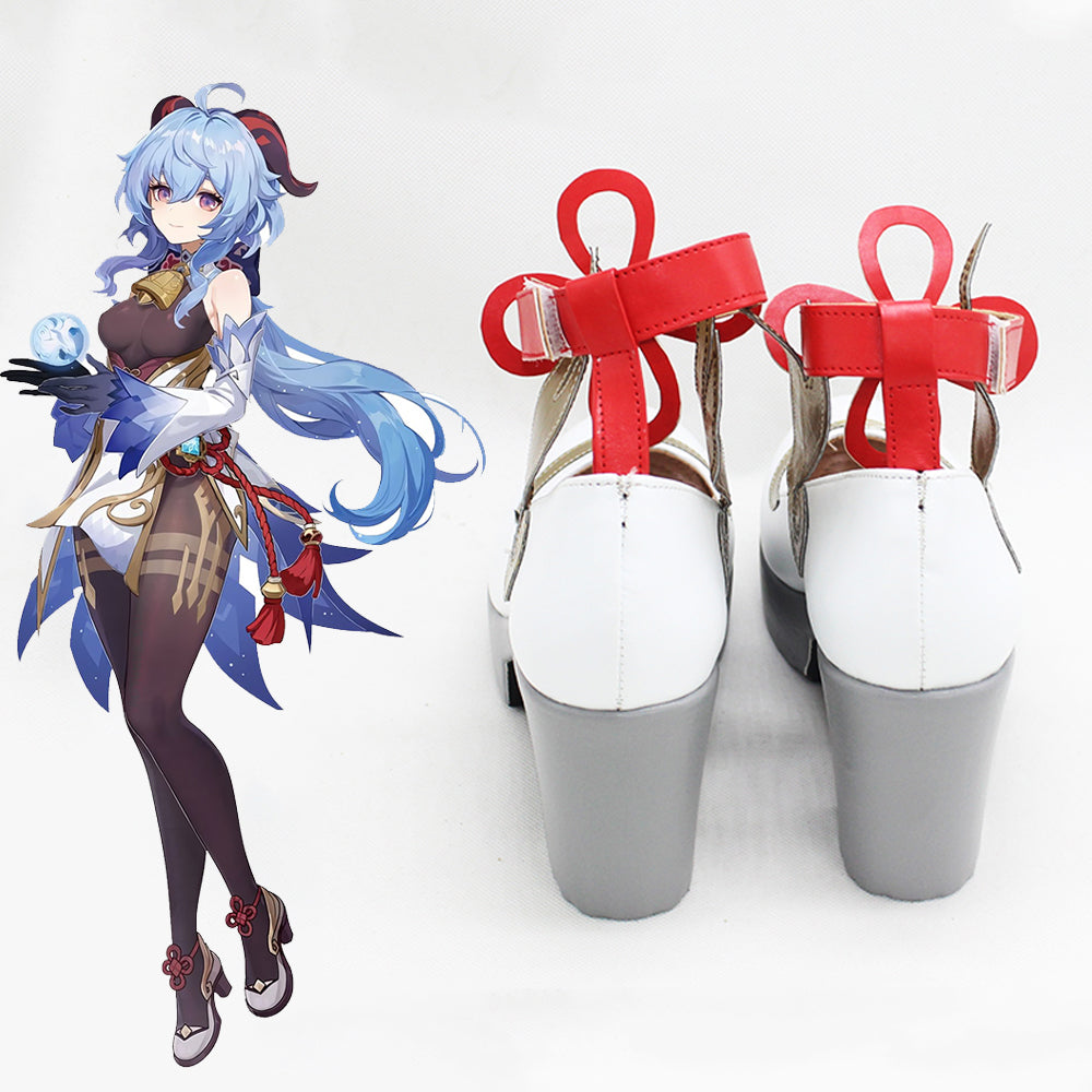 Genshin Impact Ganyu Weiße Cosplay Schuhe