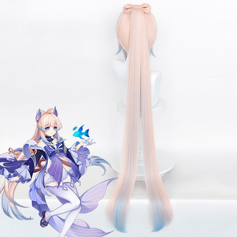 Genshin Impact Kokomi Pink Blue Cosplay Wig