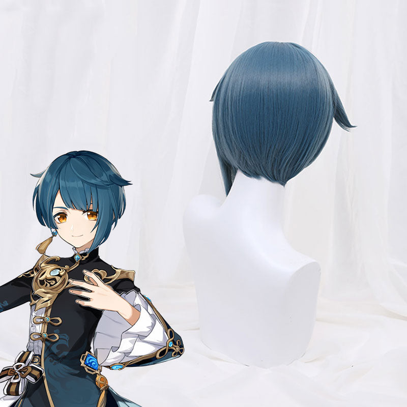 Genshin Impact Xingqiu Blue Cosplay Wig