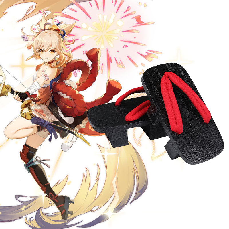 Genshin Impact Yoimiya zapatos de cosplay negros