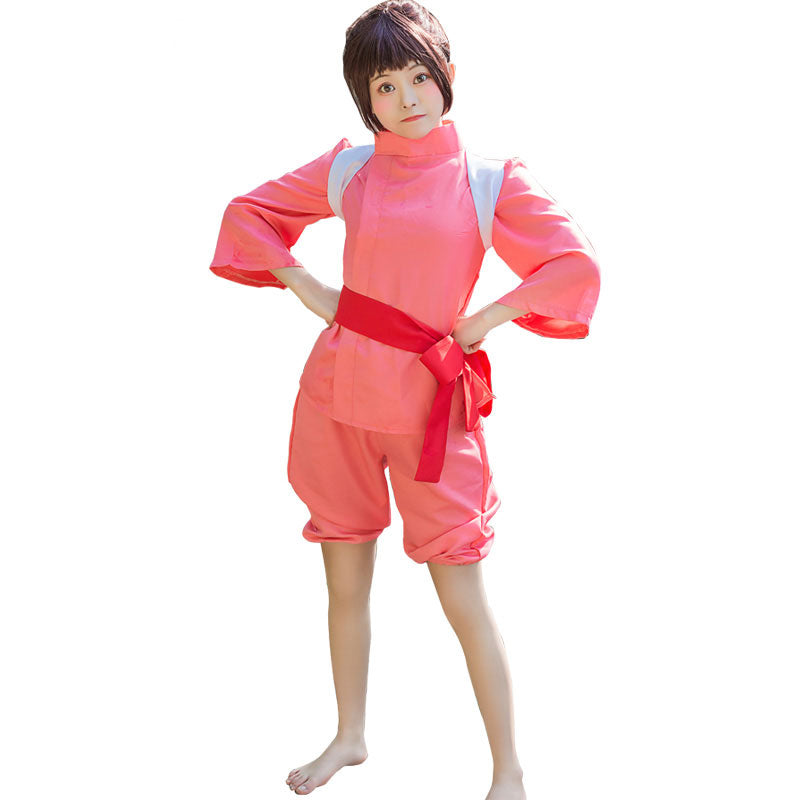Hayao Miyazaki Sen to Chihiro no Kamikakushi Spirited Away Ogino Chihiro Halloween Cosplay Costume