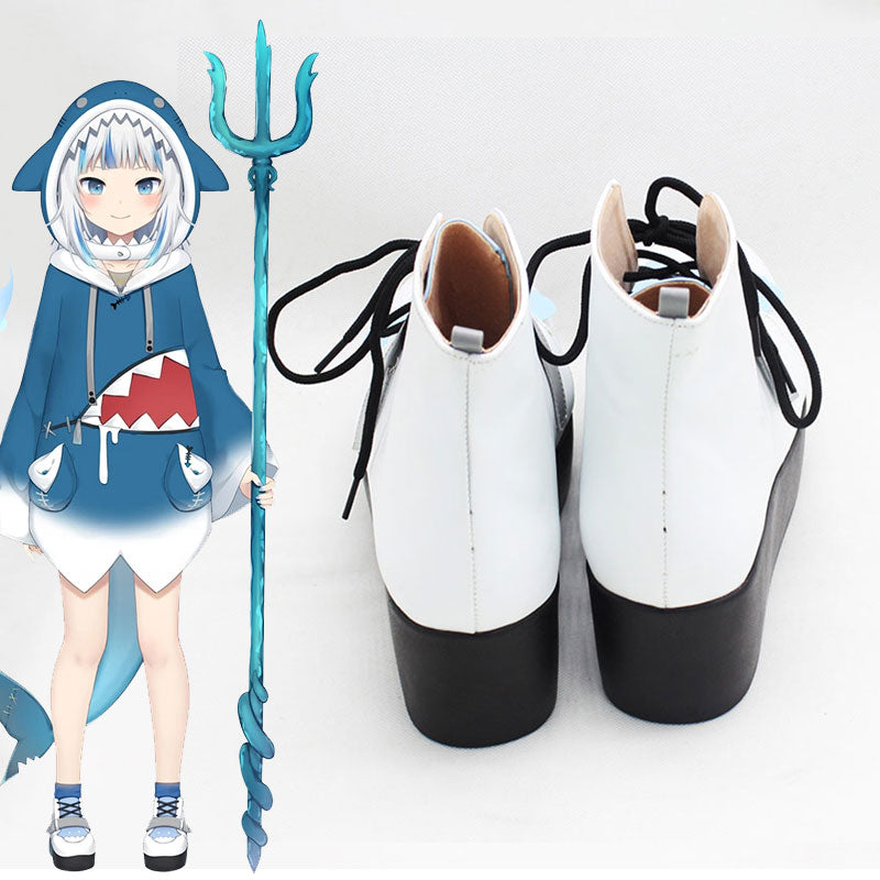 Holdlive Virtual YouTuber Gawr Gura White Cosplay Shoes