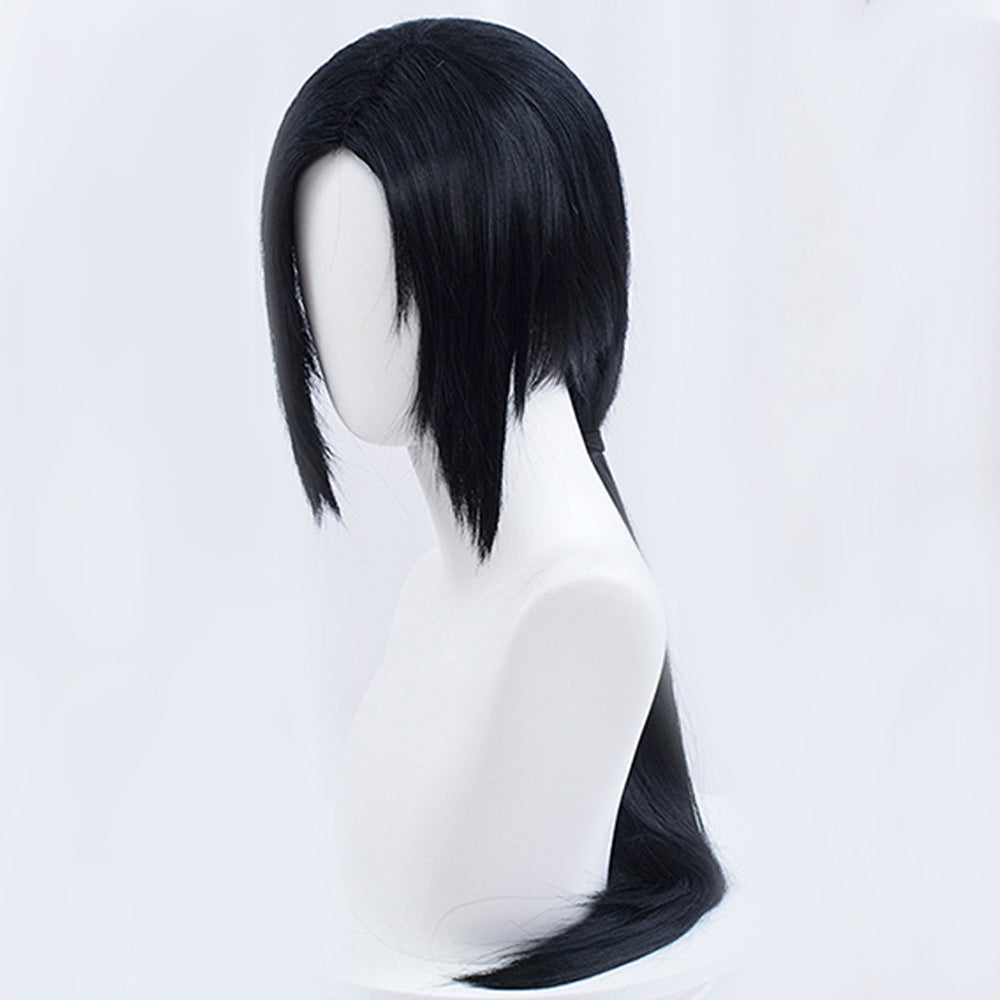 Itachi Uchiha de Naruto Halloween Peluca de cosplay negra