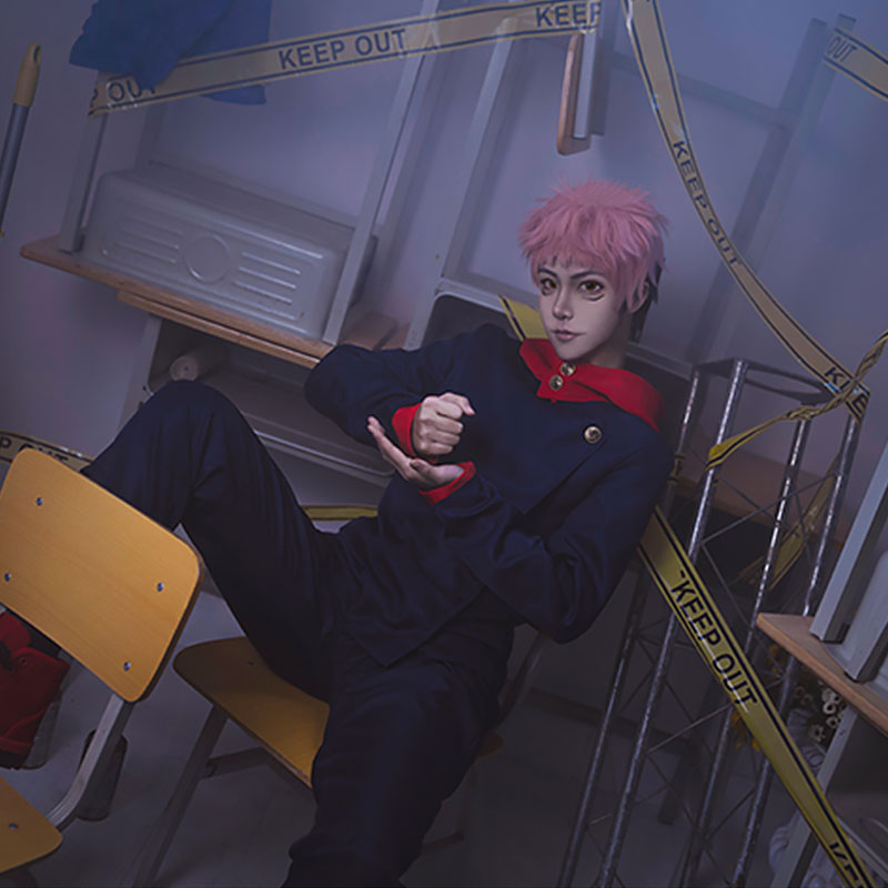 Jujutsu Kaisen Sorcery Fight Yuji Itadori Halloween Cosplay Costume