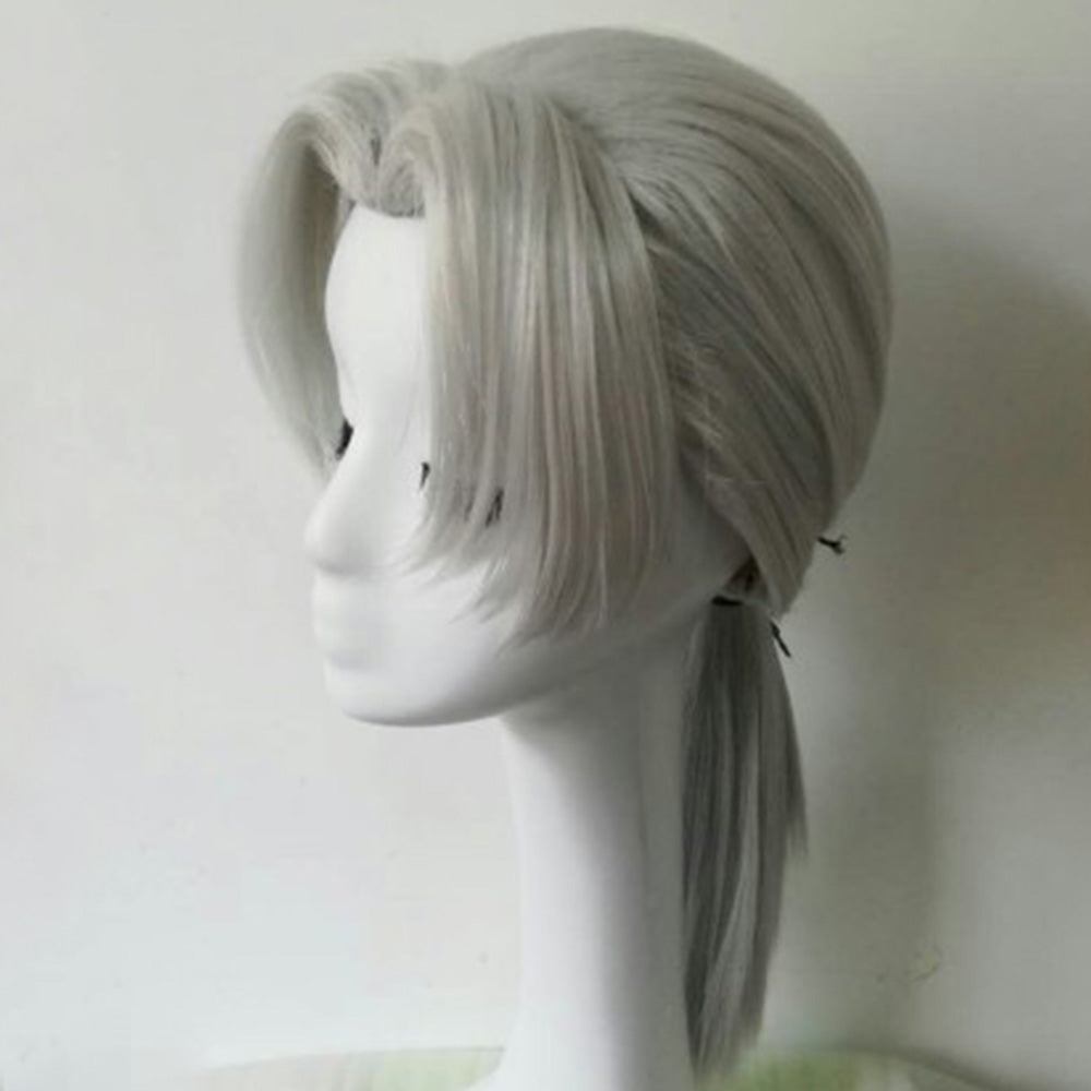 Kabuto Yakushi de Naruto Halloween Plata Cosplay Peluca