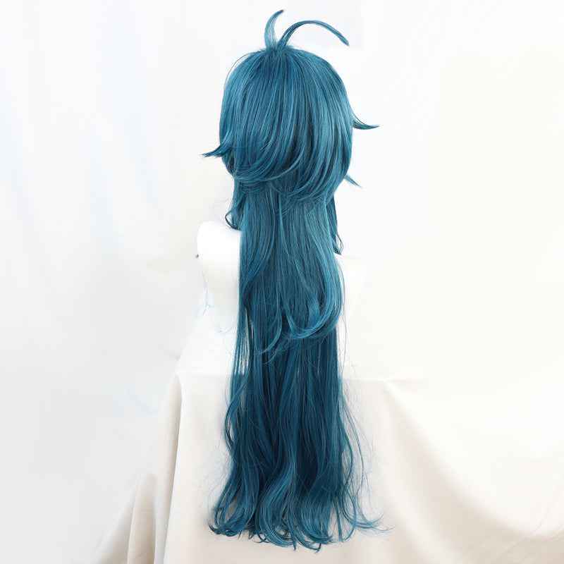 Kaeya von Genshin Impact Halloween Blaue Cosplay Perücke