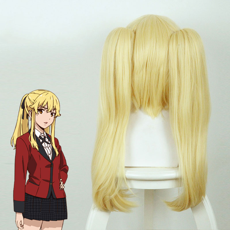 Kakegurui Compulsive Gambler Mary Saotome Meari Golden Cosplay Wig
