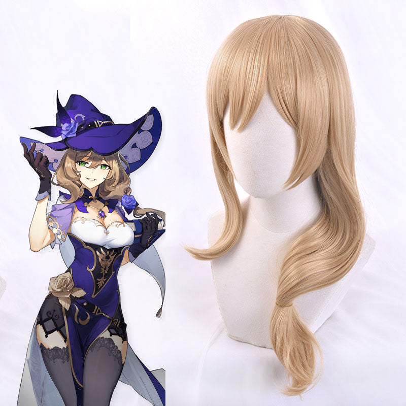 Genshin Impact Lisa Brown Cosplay Wig