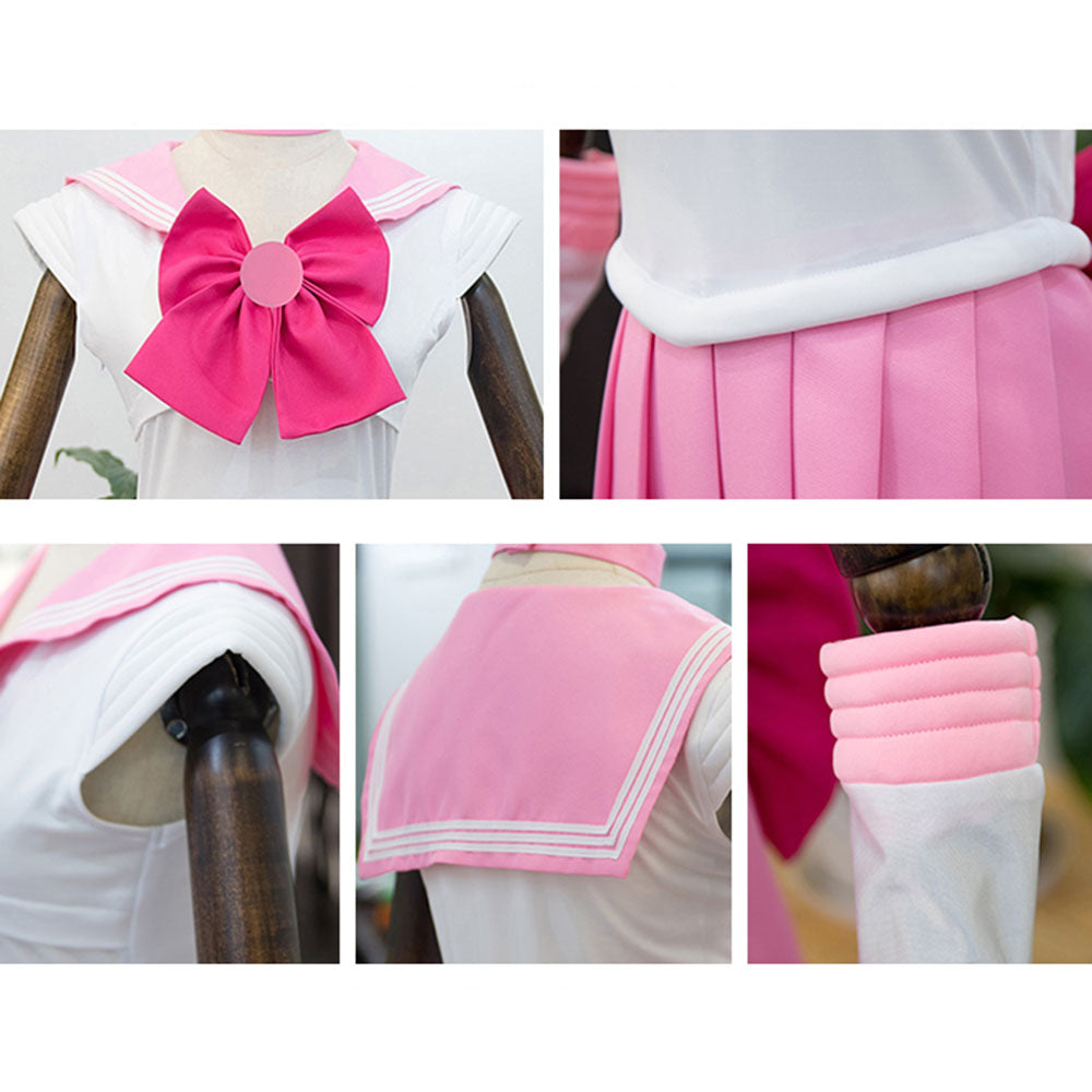 Sailor Moon Hotaru Tomoe Michiru Kaiou Meiou Setsuna Sailor Pluto Chibiusa Tsukino Sailor Chibi Moon Makoto Kino Sailor Jupiter Haruka Tenoh Sailor Uranus Mizuno Ami Sailor Mercury Rei Hino Sailor Mars Minako Aino Sailor Venus Halloween Cosplay Costume