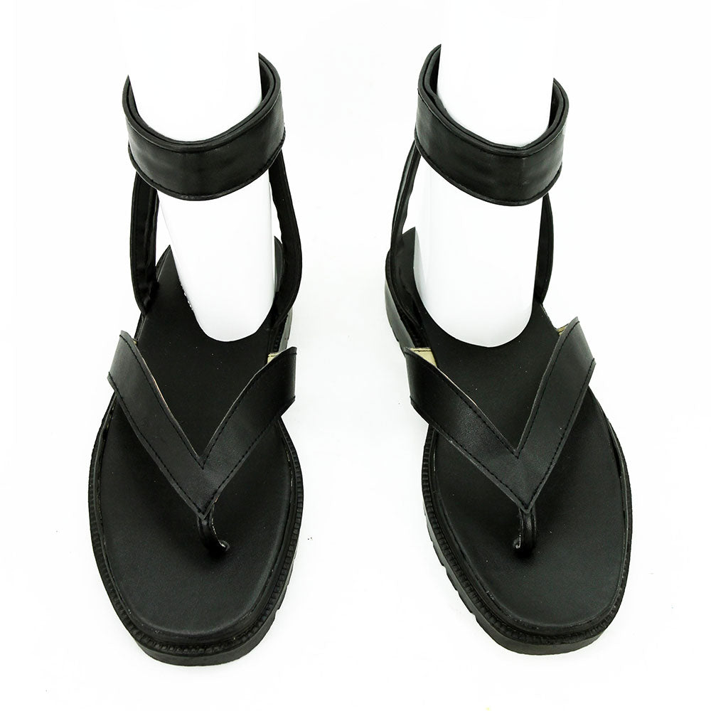 Tobirama Senju Madara Uchiha de Naruto Halloween Negro Negro Cosplay Zapatos