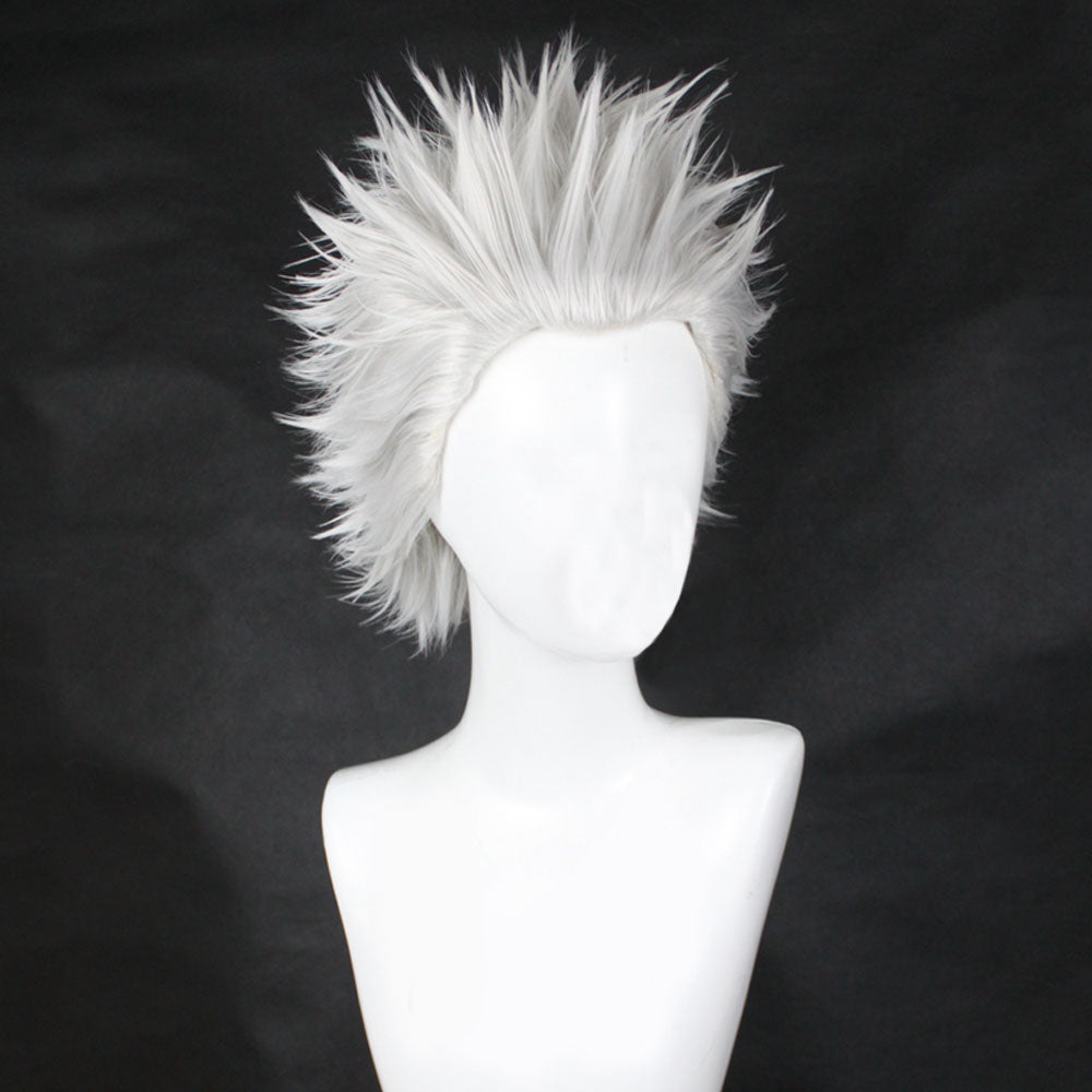 Tobirama Senju de Naruto Halloween Plata Blanco Cosplay Peluca