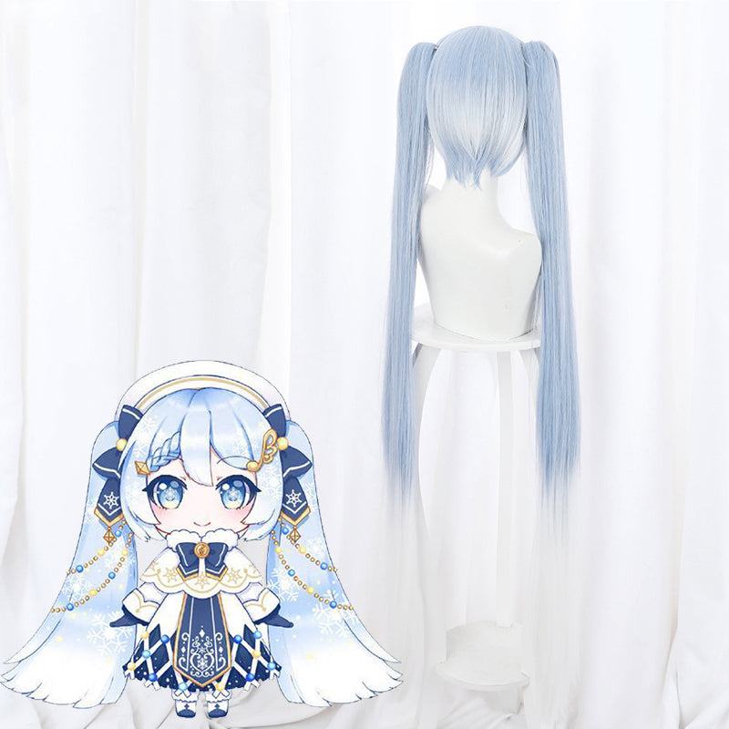 Vocaloid 2021 Snow Miku Hatsune Miku Halloween azul Cosplay peluca