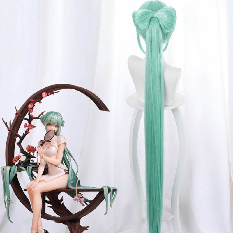 Vocal Idol Shaohua Cheongsam Halloween Green Cosplay Wig