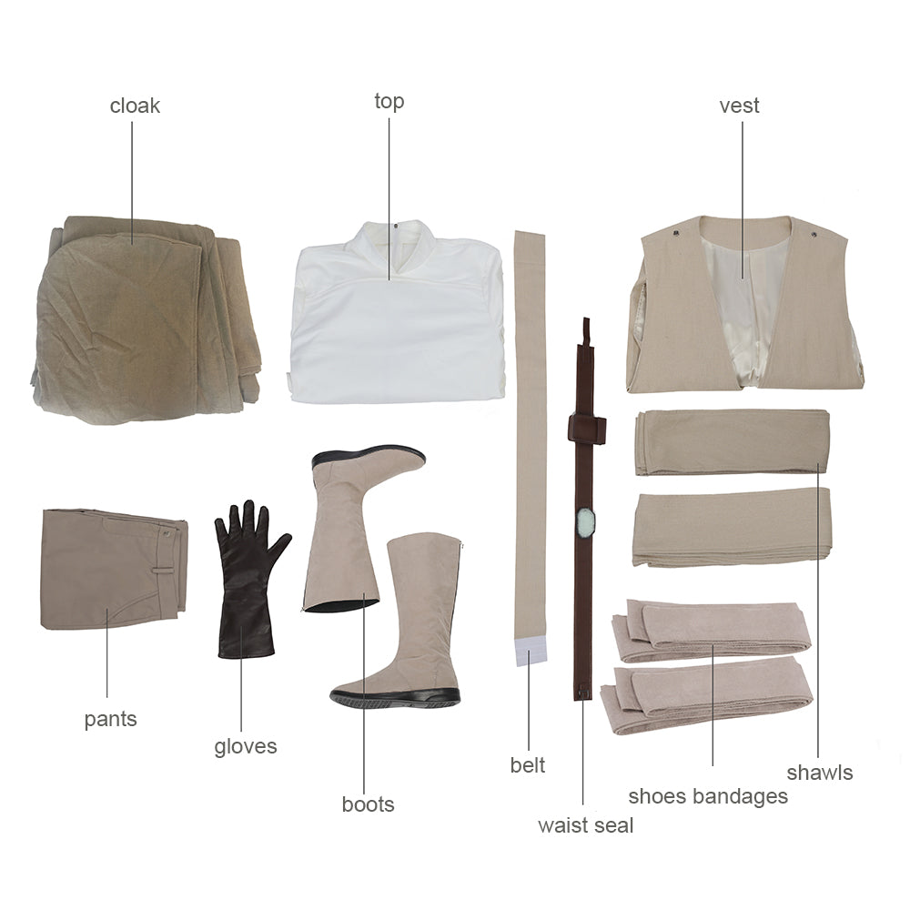 Star Wars The Last Jedi Luke Skywalker Cosplay Costume - Pas de bottes
