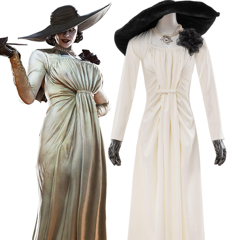knee length dresses for ladies Re 8 Village Alcina Dimitrescu Vampire Lady Dimitrescu Dress Cosplay Costume Female / M