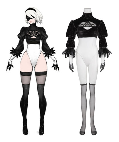 NieR: Automata 2B YoRHa Nr. 2 Typ B Halloween-Cosplay-Kostüm