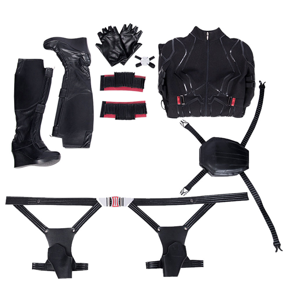 Marvel Avengers 4: Endgame Avengers Black Widow Natasha Romanoff Halloween Cosplay Costume-No Boots