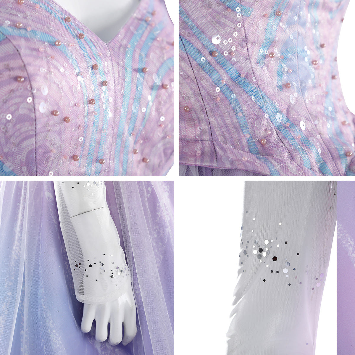 glinda purple dress Wicked: For Good Glinda Cosplay Costume – Gcosplay