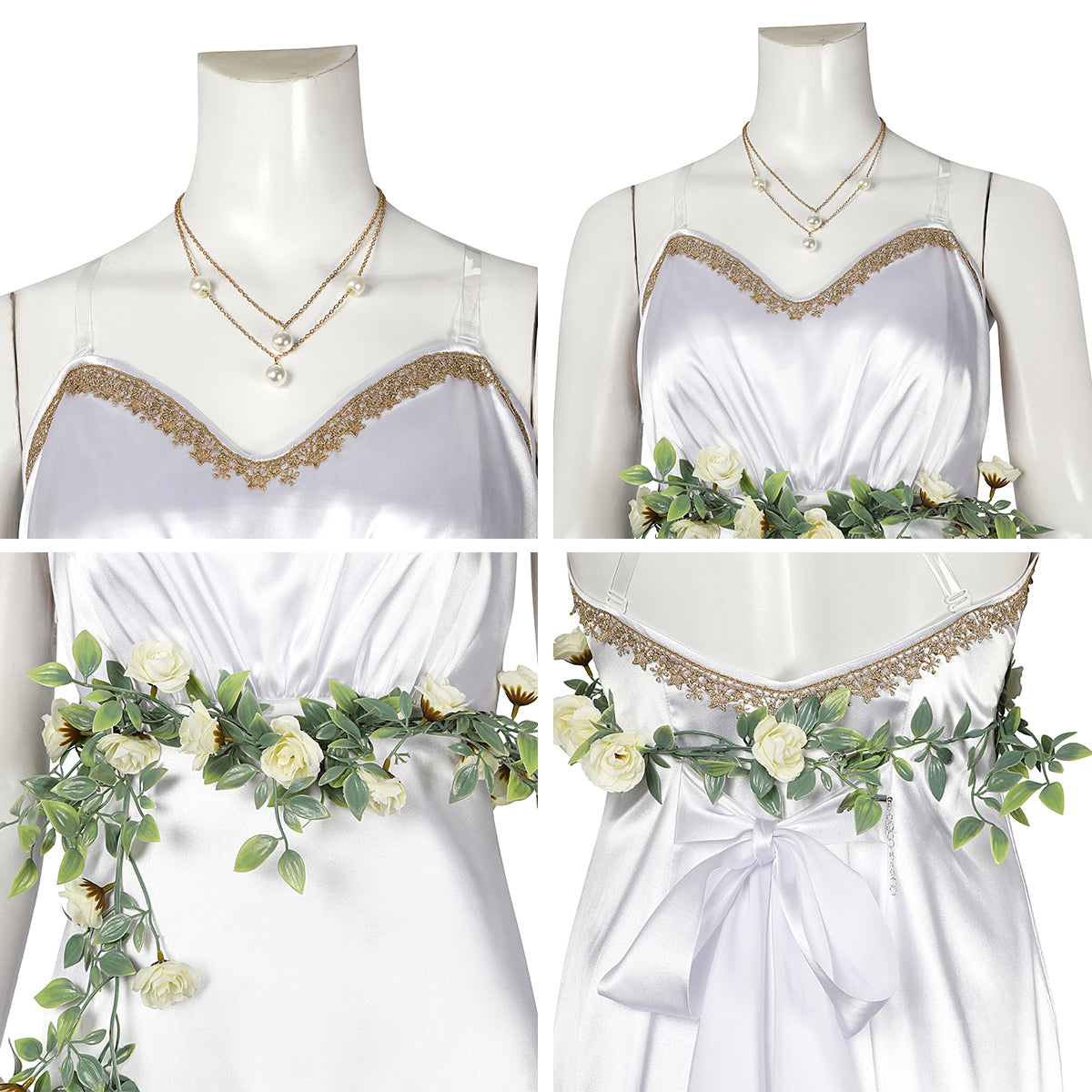 Final Fantasy VII Rebirth Aerith Gainsborough Loveless White Cosplay Costume